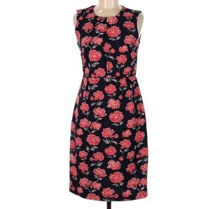 Banana Republic Navy Blue Floral Sheath Dress